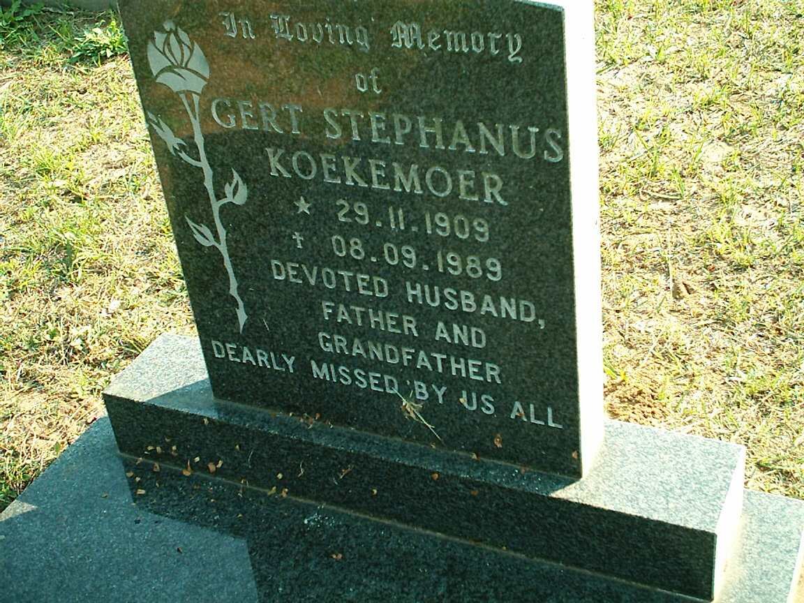 KOEKEMOER Gert Stephanus 1909-1989