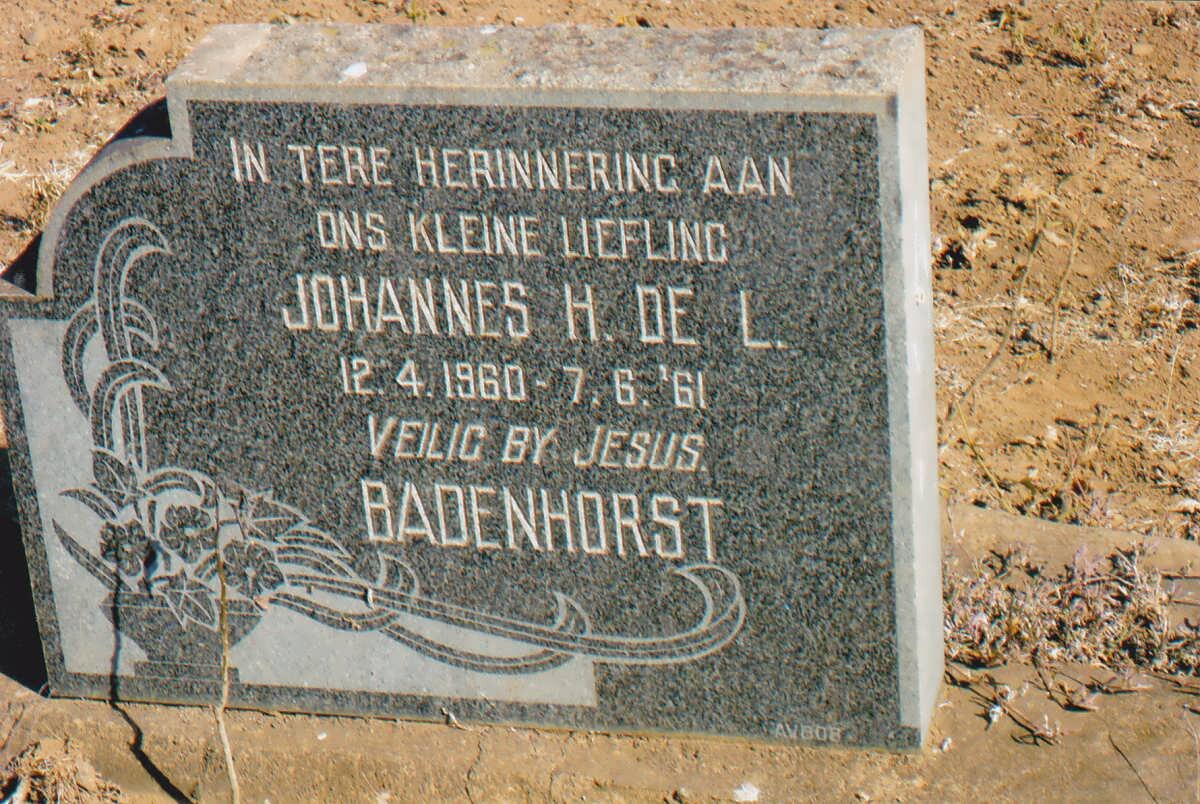 BADENHORST Johannes H. de L. 1960-1961