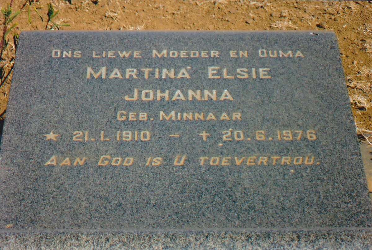 ? Martina Elsie Johanna nee MINNAAR 1910-1976