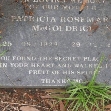 McGOLDRICK Patricia Rosemary 1928-2005