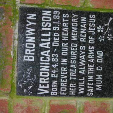 ALLISON Bronwyn Veronica 1983-1989