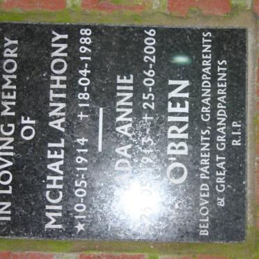 O'BRIEN Michael Anthony 1914-1988 &amp; ?ada Annie 1913-2006