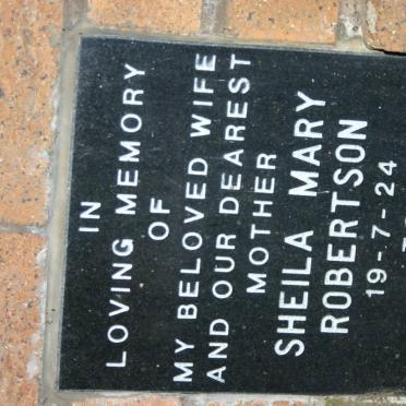 ROBERTSON Sheila Mary 1924-1985