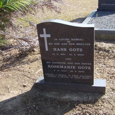 GOTZ Hans 1941-2000 :: GOTZ Rosemarie 1944-2000