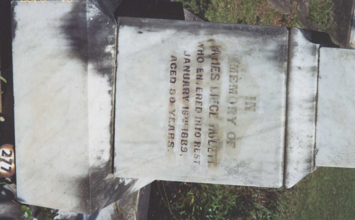 HULETT James Liege -1889