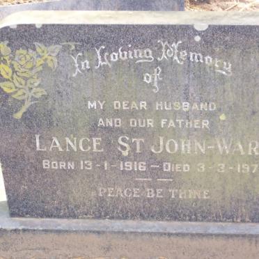 ST JOHN-WARD Lance 1916-1976