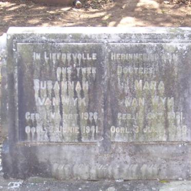 WYK Mara, van 1921-1940 :: WYK Susannah, van 1926-1941