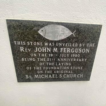 5. Unveiling of stone by Revr. John M. FERGUSON