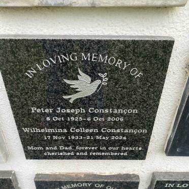 CONSTANCON Peter Joseph 1925-2006 & Wilhelmina Colleen 1933-2024
