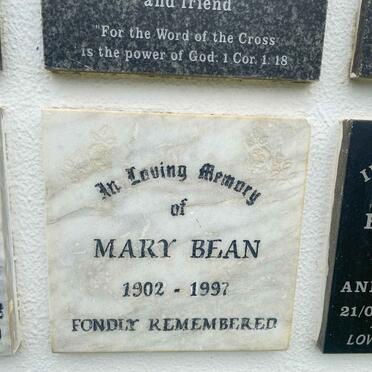 BEAN Mary 1902-1997