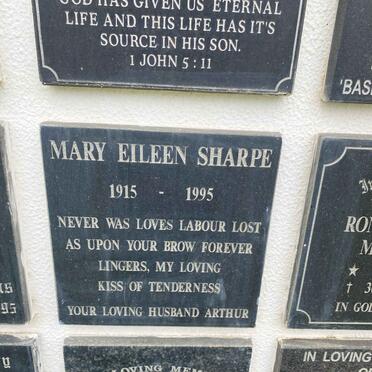 SHARPE Mary Eileen 1915-1995