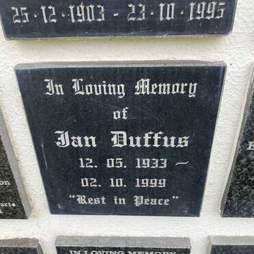DUFFUS Jan 1933-1999