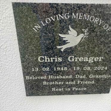 GREAGER Chris 1948-2024