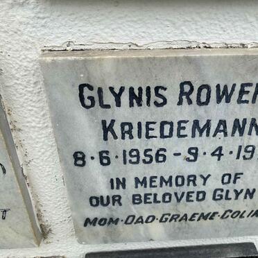 KRIEDEMANN Glynis Rowena 1956-1978