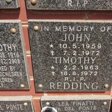 REDDING John 1959-1972 :: REDDING Timothy 1963-1972