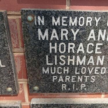 LISHMAN Horace & Mary