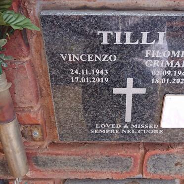 TILLI Vincenzo 1943-2019 & Filomena Grimaldi 1944-2020