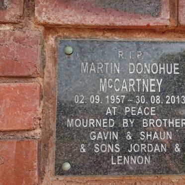 McCARTNEY Martin Donohue 1957-2013