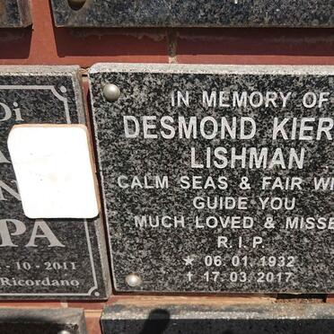 LISHMAN Desmond Kieran 1932-2017
