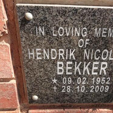 BEKKER Hendrik Nicolaas 1952-2009