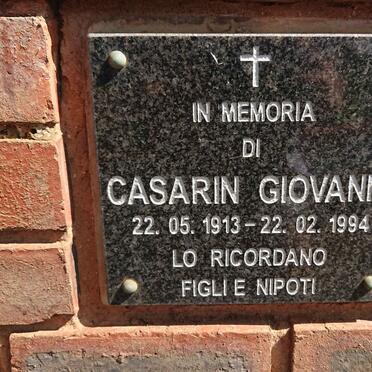 GIOVANNI Casarin 1913-1994