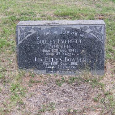 BOWYER Dudley Everett -1943 &amp; Ida Ellen -1981