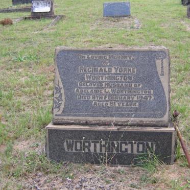 WORTHINGTON Reginald Yorke -1947