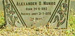 MUNRO Alexander D. 1893-1975
