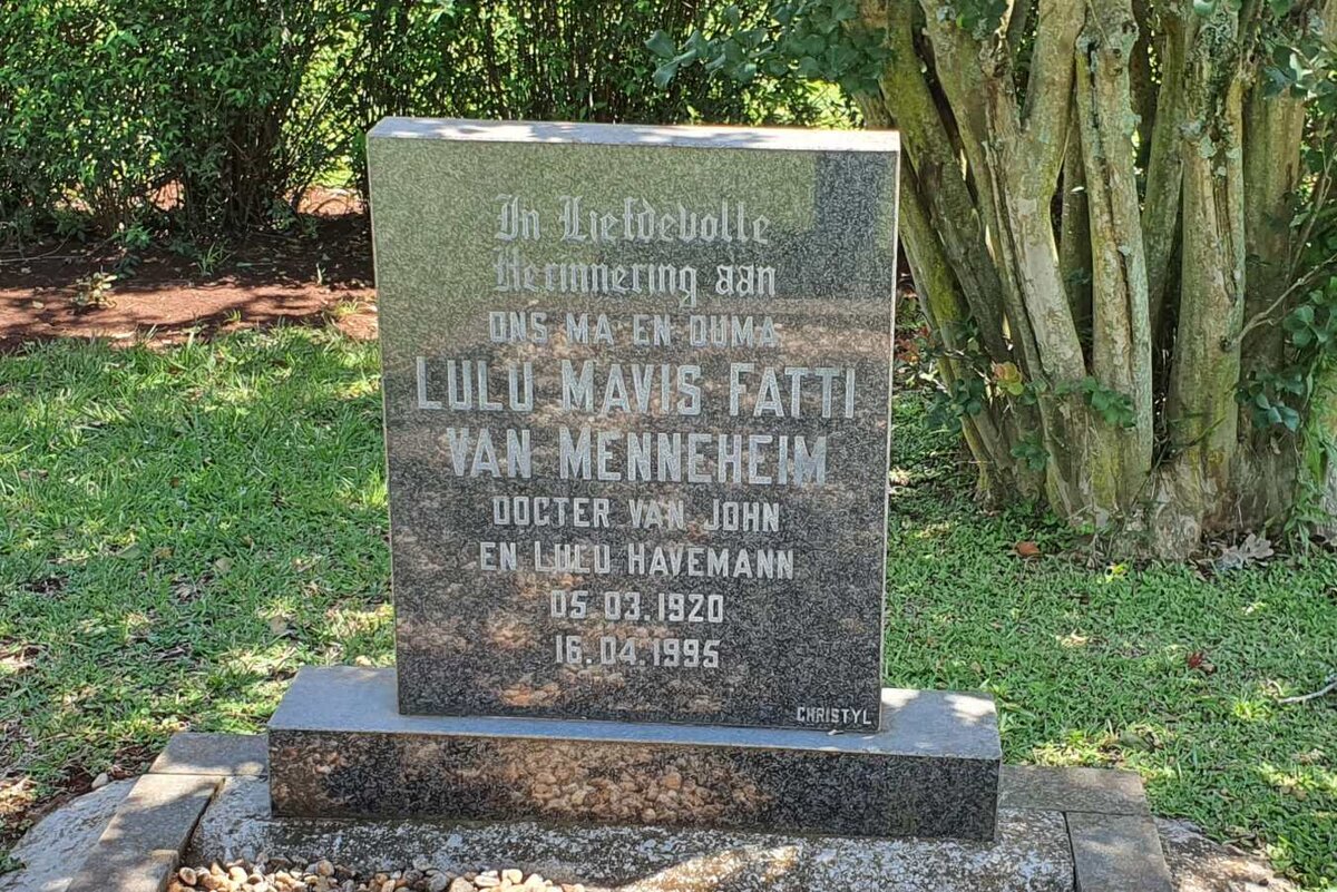 FATTI Lulu Mavis nee HAVEMANN 1920-1995