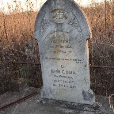 MARE Paul 1836-1911 &amp; Maria C. 1841-1935