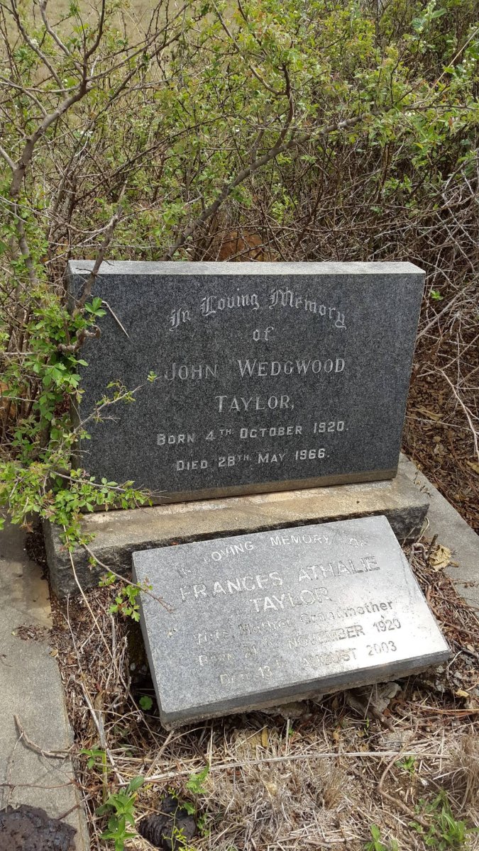TAYLOR John Wedgwood 1920-1966 &amp; Frances Athalie 1920-2003
