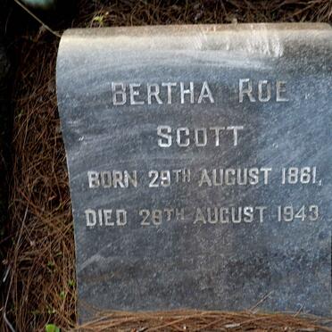 SCOTT Bertha Roe 1861-1943