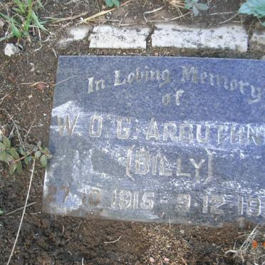 ARBUTHNOT W.O.G. 1916-1987