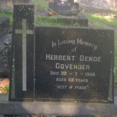 GOVENDER Herbert Dende -1968