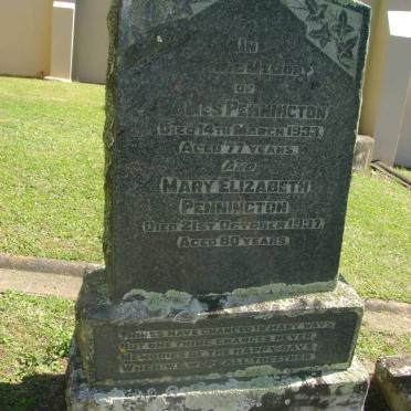 PENNINGTON James -1933 &amp; Mary Elizabeth -1937