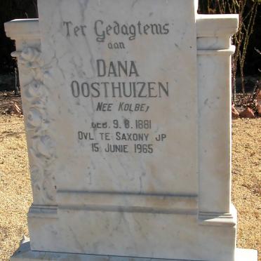 OOSTHUIZEN Dana nee KOLBE 1881-1965