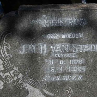 STADEN M.P., van 1873-1933 &amp; J.M.H. COETZEE 1878-1982