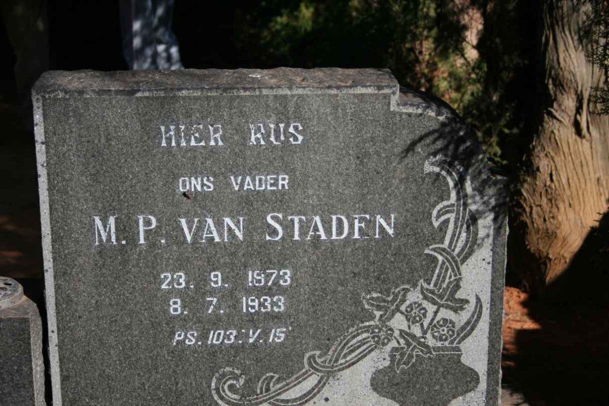 STADEN M.P., van 1873-1933