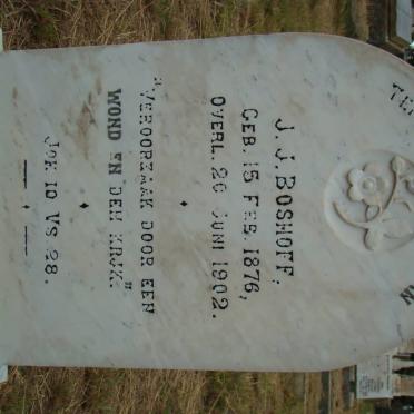 BOSHOFF J.J. 1876-1902