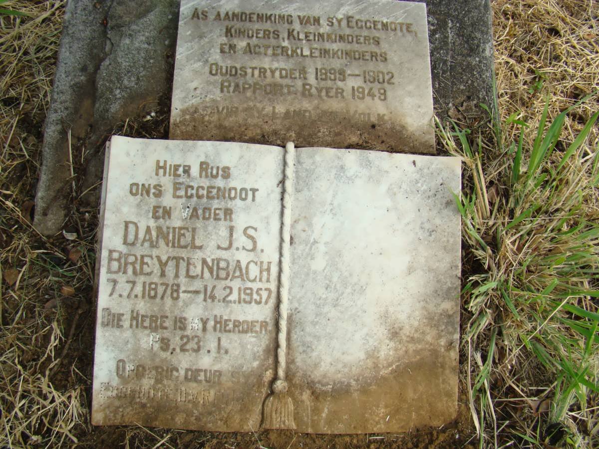 BREYTENBACH Daniel J.S. 1878-1957