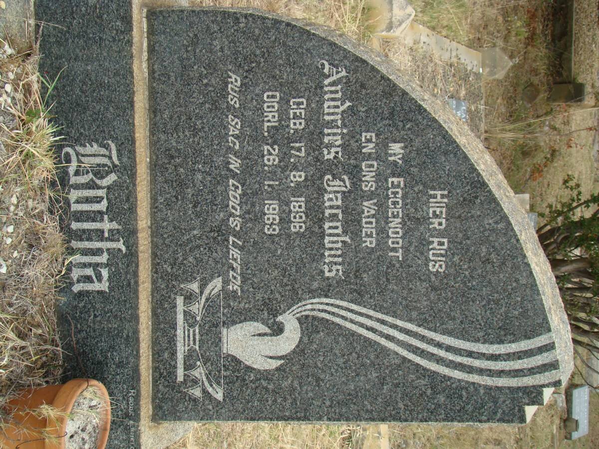 BOTHA Andries Jacobus 1896-1963