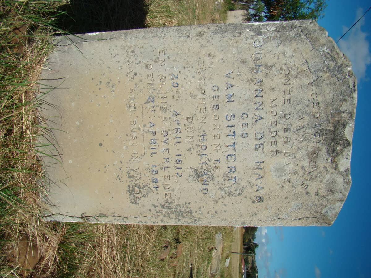 HAAS Johanna, de nee VAN SITTERT 1812-1881