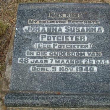 POTGIETER Johanna Susanna nee POTGIETER -1948