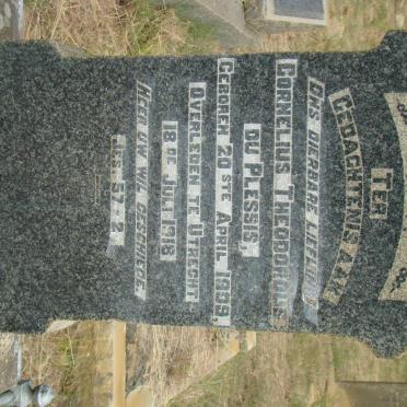 PLESSIS Cornelius Theodorous 1909-1918