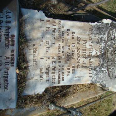 POTGIETER Margarietha Johanna nee ODENDAAL 1865-1926