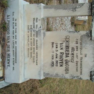 ROOYEN Gertrueda Jacoba, van 1933-1951