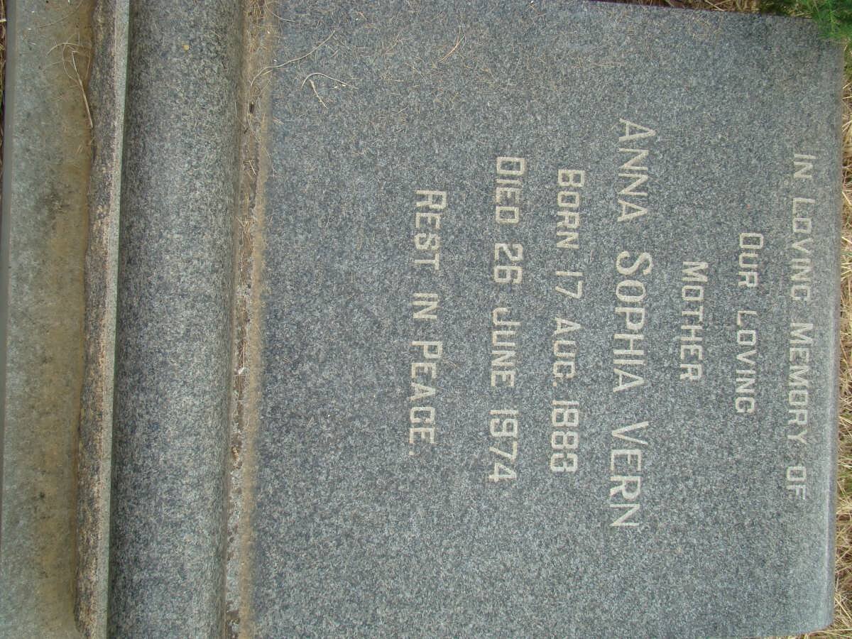 VERN Anna Sophia 1883-1974