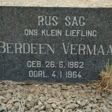 VERMAAK Berdeen 1962-1964