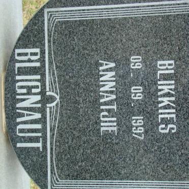 BLIGNAUT Blikkies -1997 &amp; Annatjie -1997