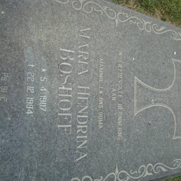 BOSHOFF Maria Hendrina 1907-1994